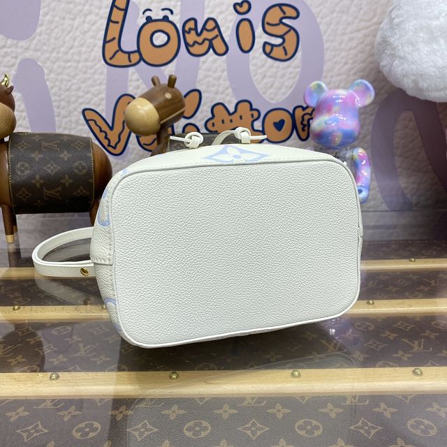 Louis vuitton original calfskin neonoe BB bucket M24048 white&blue