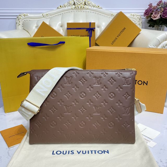 Louis vuitton original lambskin coussin mm bag M59279 brown