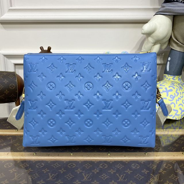 Louis vuitton original lambskin coussin mm bag M21650 blue