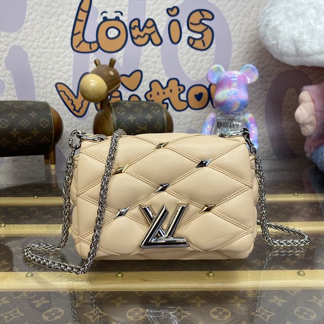 2024 Louis vuitton original lambskin pico GO-14 small handbag M24246 beige
