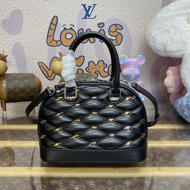 Louis vuitton original lambskin alma BB bag M24153 black