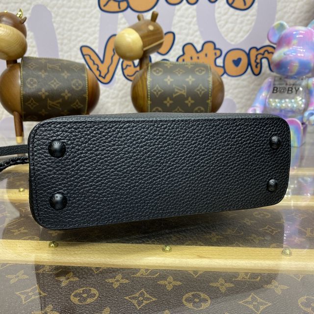 Louis vuitton original calfskin capucines east west mini M23955 black