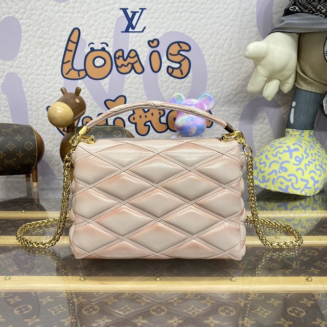 Louis vuitton original lambskin GO-14 medium handbag M24465 pink