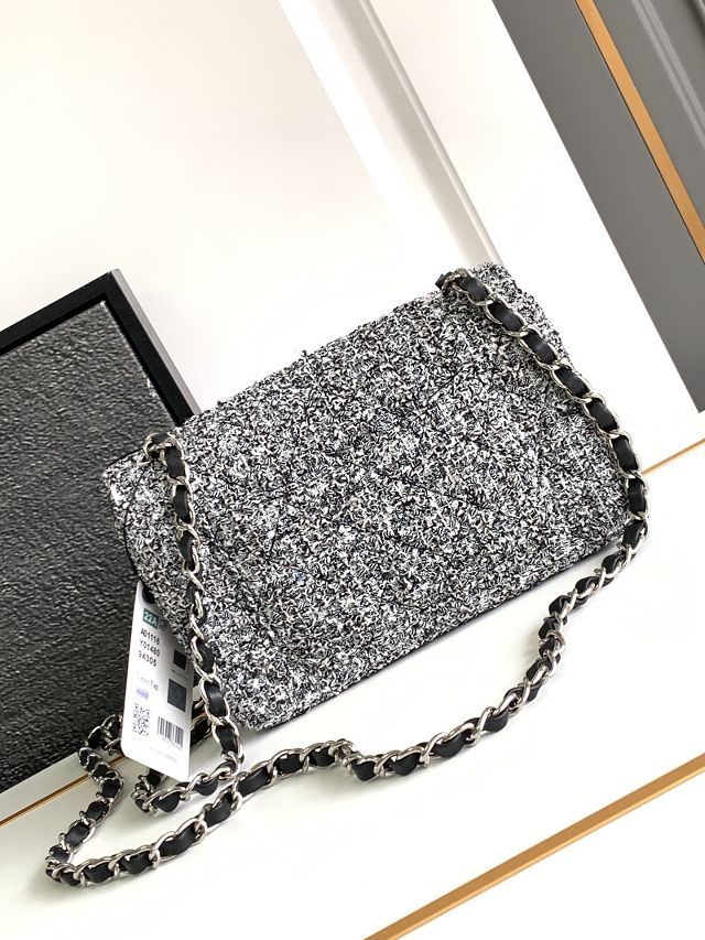 CC original tweed mini flap bag A69900 black&white