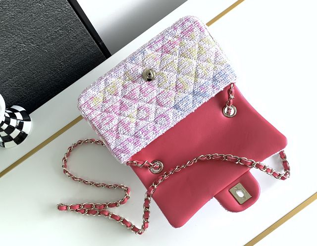 CC original tweed mini flap bag A69900 pink