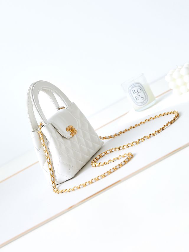 2024 CC original calfskin mini shopping bag AS4416 white