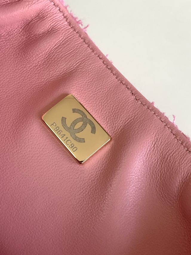 2024 CC original tweed small flap bag AS4384 pink