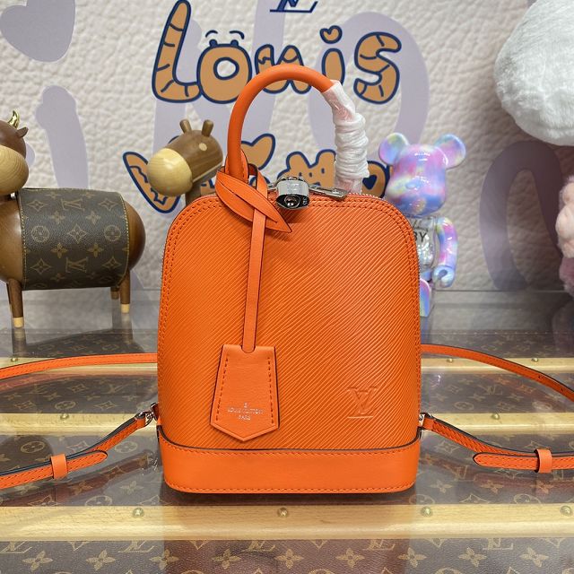 Louis vuitton original epi leather alma backpack M25104 orange