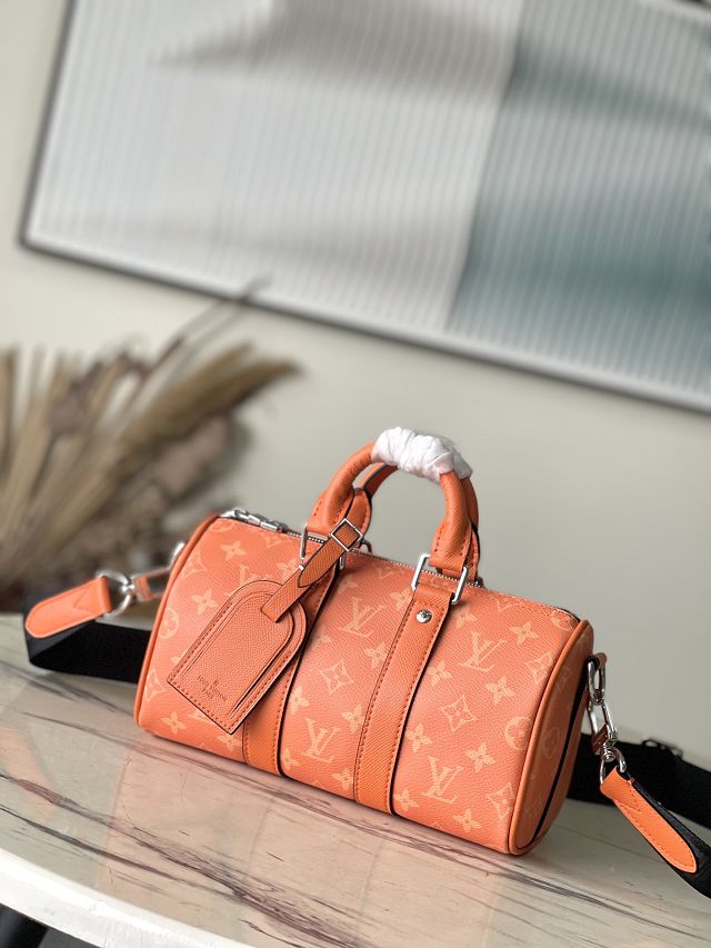 Louis vuitton original monogram canvas keepall 25 M31044 orange