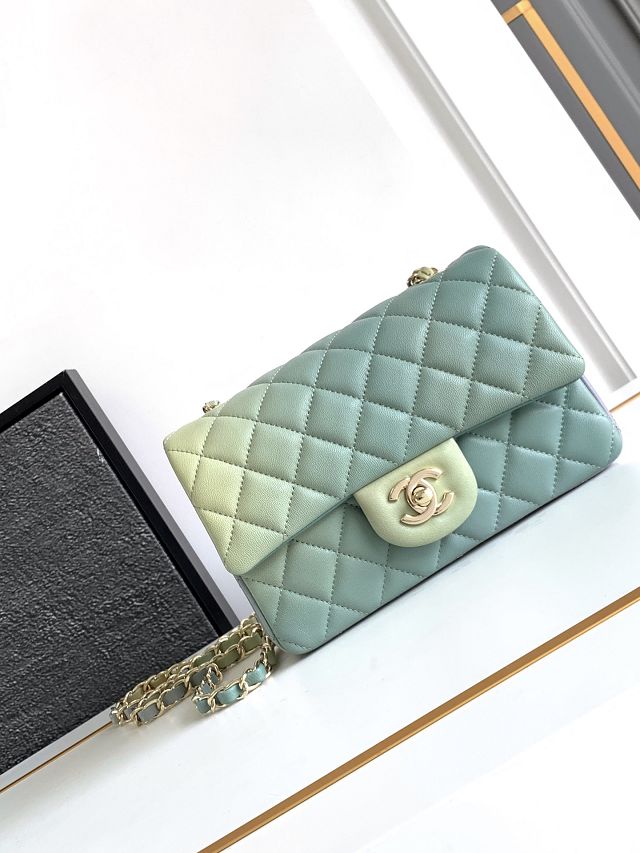 CC original lambskin mini flap bag A69900 green