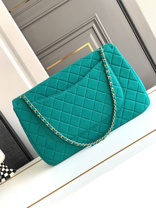 2024 CC original fabric maxi flap bag AS4661 green