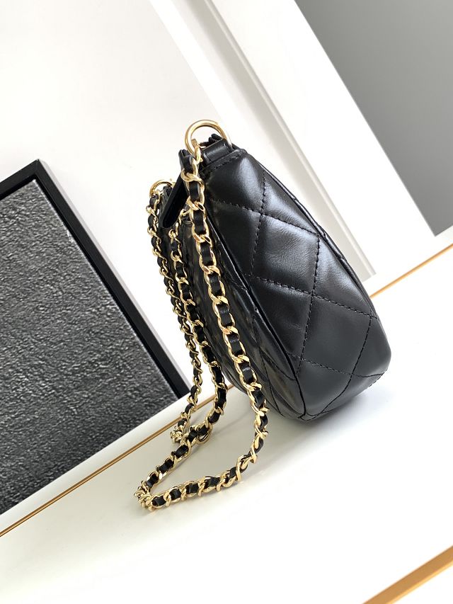 2024 CC original lambskin mini hobo bag AS6452 black