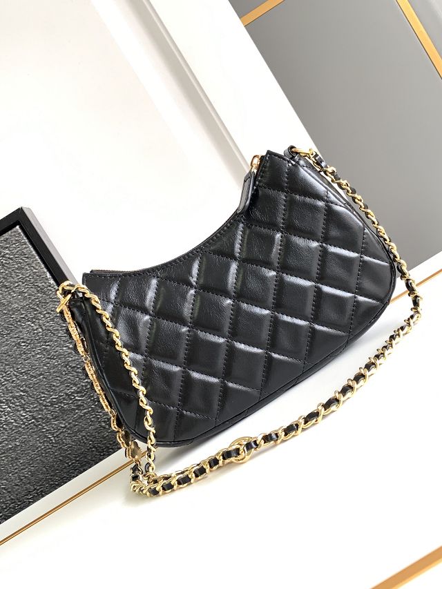 2024 CC original lambskin mini hobo bag AS6452 black