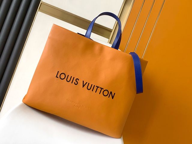 Louis vuitton origianl calfskin shopper bag m24457 yellow