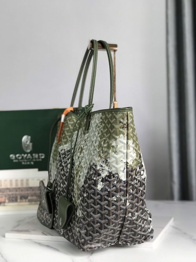 Goyard original canvas saint louis GM bag GY0111 black&green