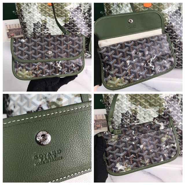 Goyard original canvas saint louis GM bag GY0111 black&green