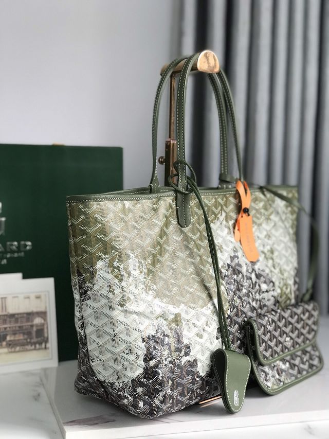 Goyard original canvas saint louis PM bag GY0112 black&green