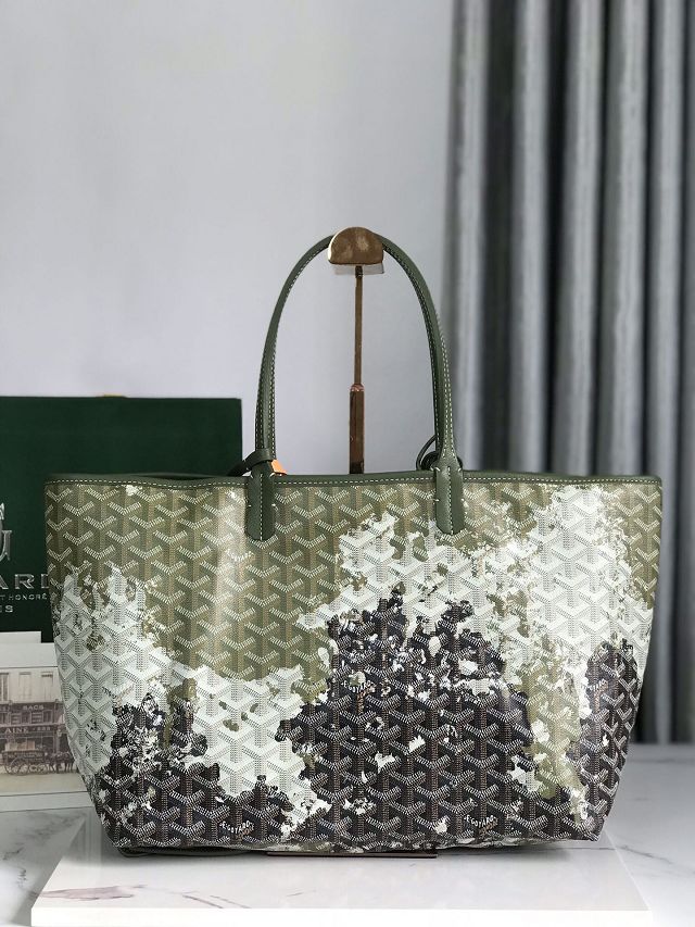 Goyard original canvas saint louis PM bag GY0112 black&green