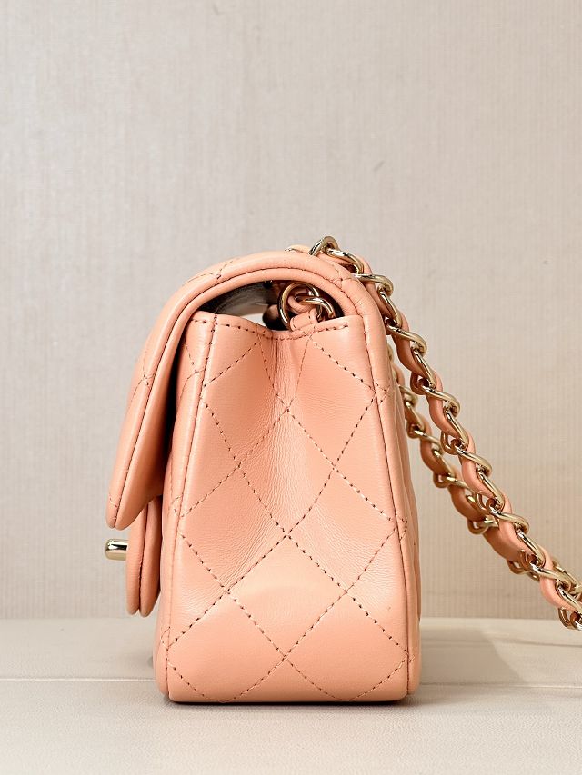 CC original lambskin mini flap bag A69900 coral