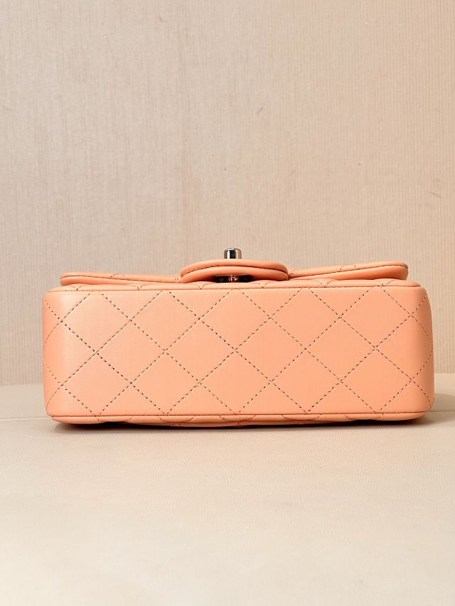 CC original lambskin mini flap bag A69900 coral