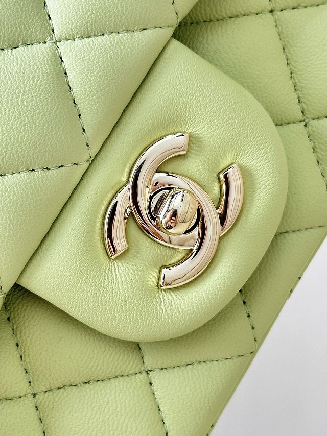 CC original lambskin mini flap bag A69900 light green