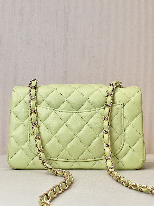 CC original lambskin mini flap bag A69900 light green