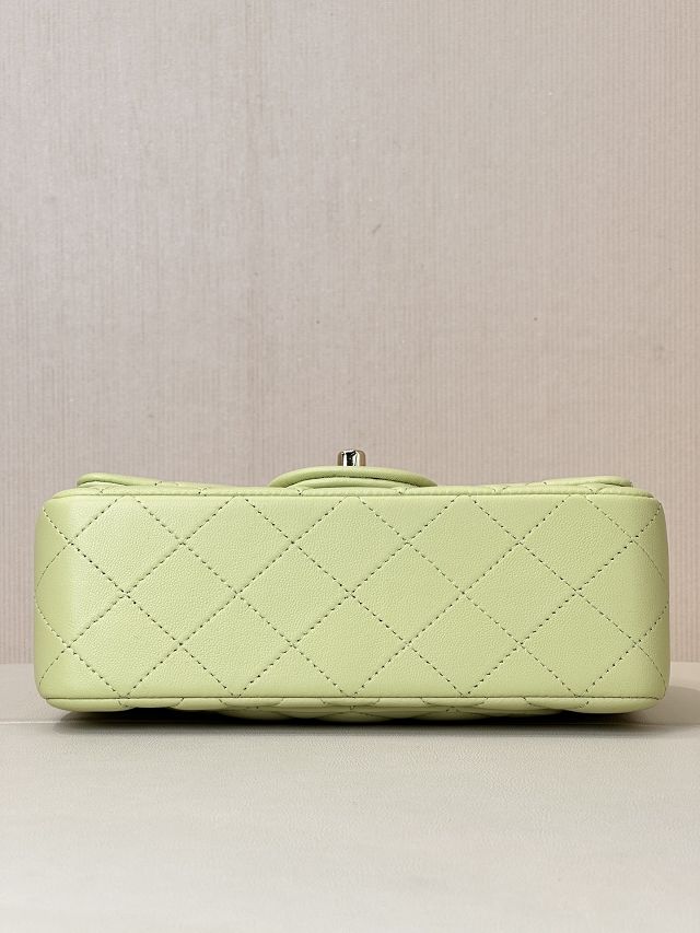 CC original lambskin mini flap bag A69900 light green