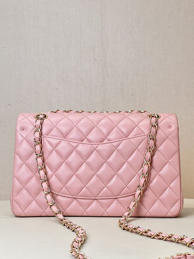 CC original lambskin medium flap bag A01112 light pink