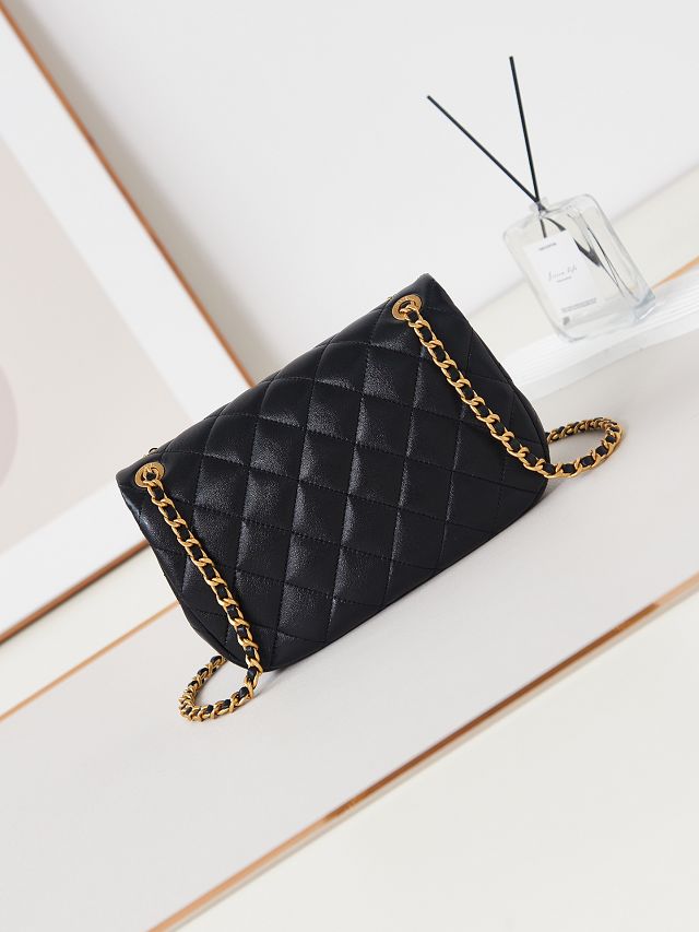 2024 CC original lambskin flap bag AS4840 black