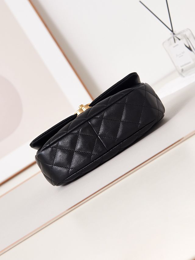 2024 CC original lambskin flap bag AS4840 black