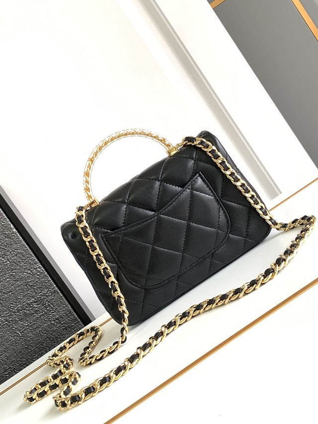 2024 CC original lambskin small flap bag AS4847 black