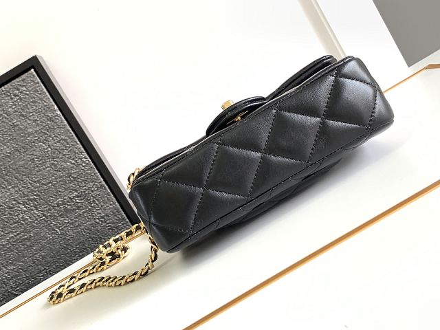 2024 CC original lambskin small flap bag AS4847 black