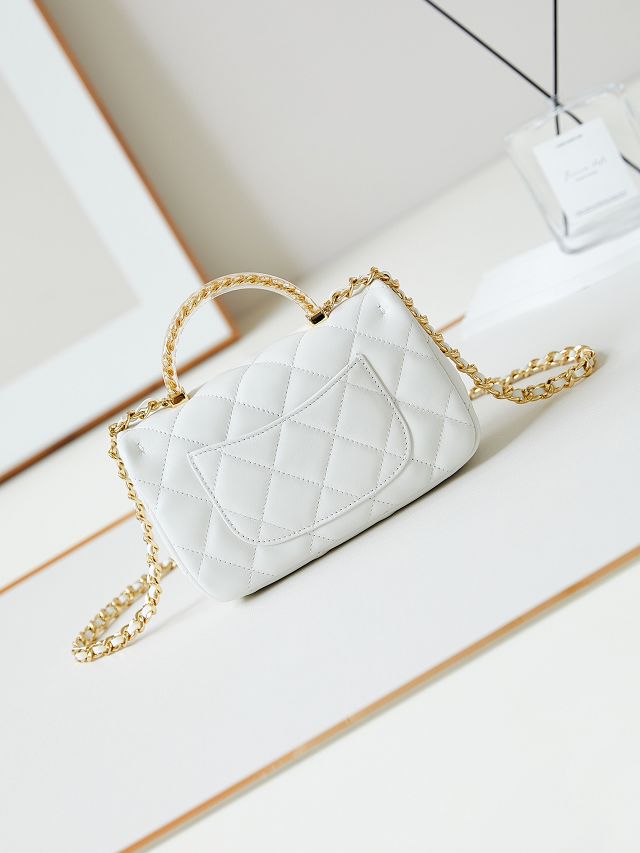 2024 CC original lambskin small flap bag AS4847 white