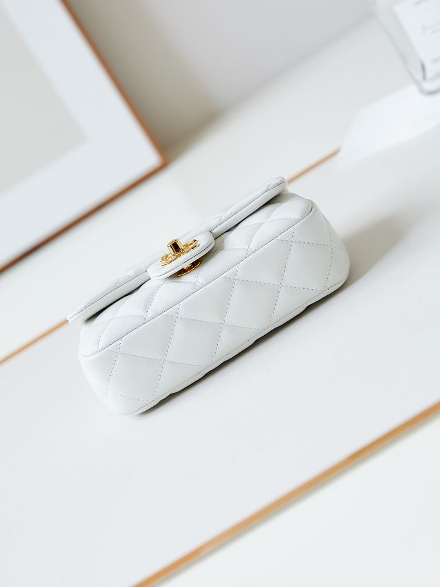 2024 CC original lambskin small flap bag AS4847 white