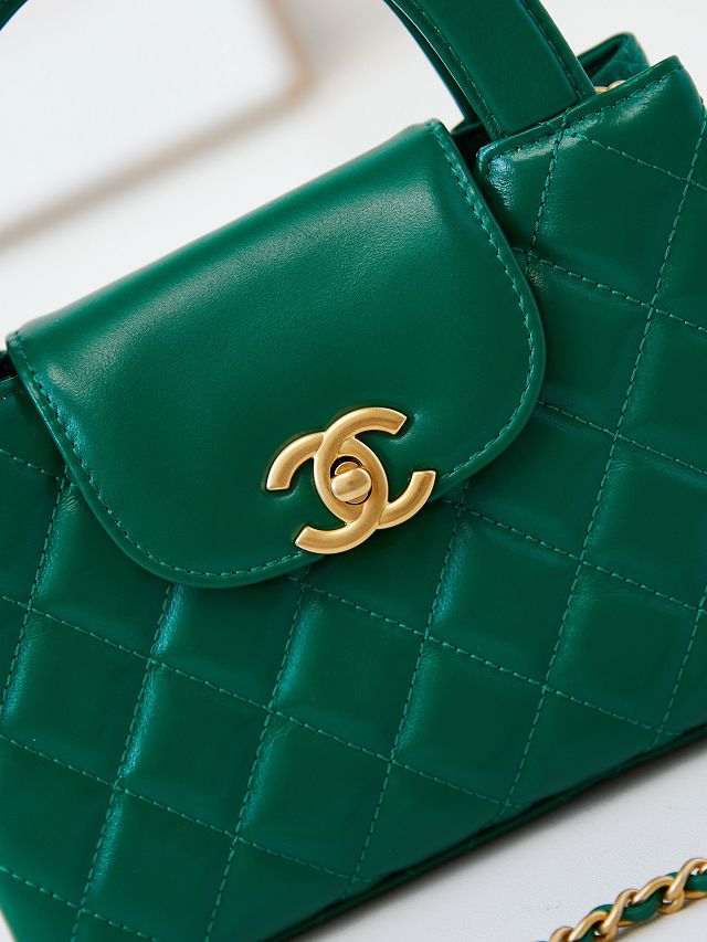 CC original calfskin mini shopping bag AS4416 green