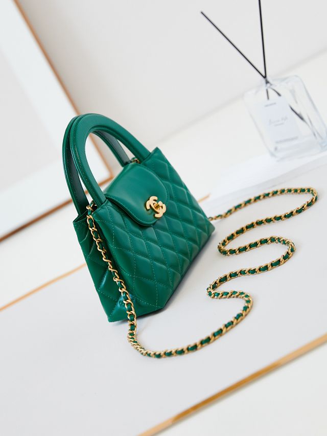 CC original calfskin mini shopping bag AS4416 green