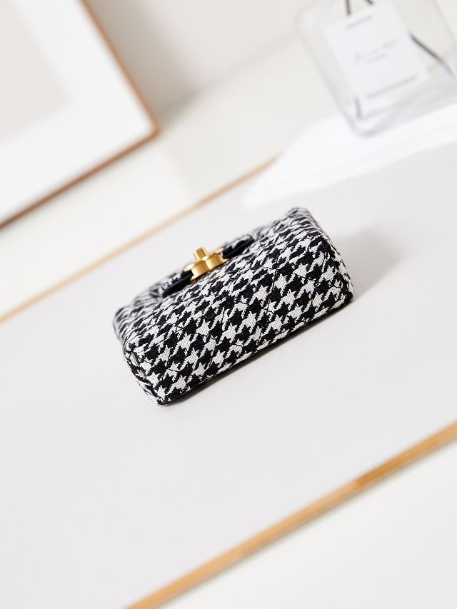 CC original tweed clutch with chain AP3435 black