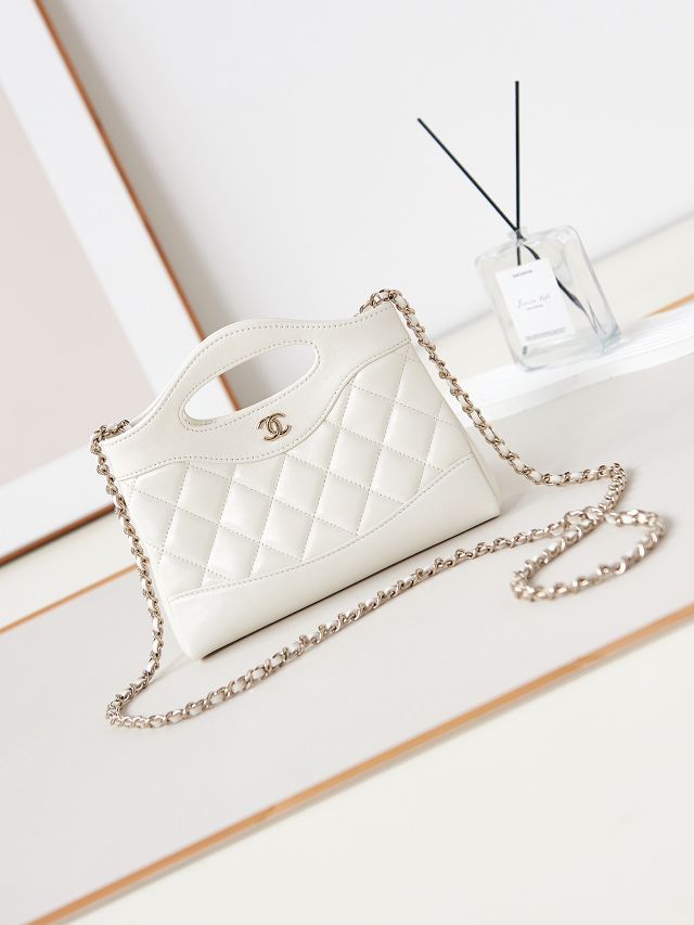 2024 CC original lambskin nano 31 bag AS3656 white