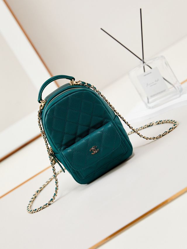 CC original grained calfskin mini backpack AP3753 green