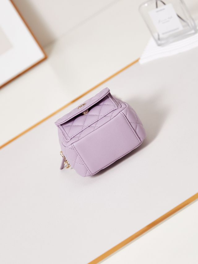 CC original grained calfskin mini backpack AP3753 light purple