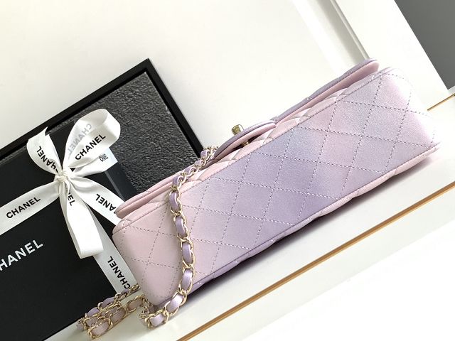 CC original lambskin meidum flap bag A01112 purple