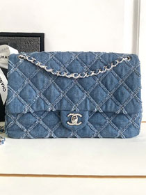 CC original denim medium flap bag AS2240 blue	