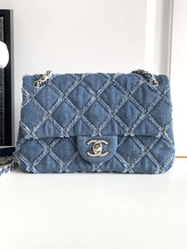 CC original denim mini flap bag AS1940 blue	