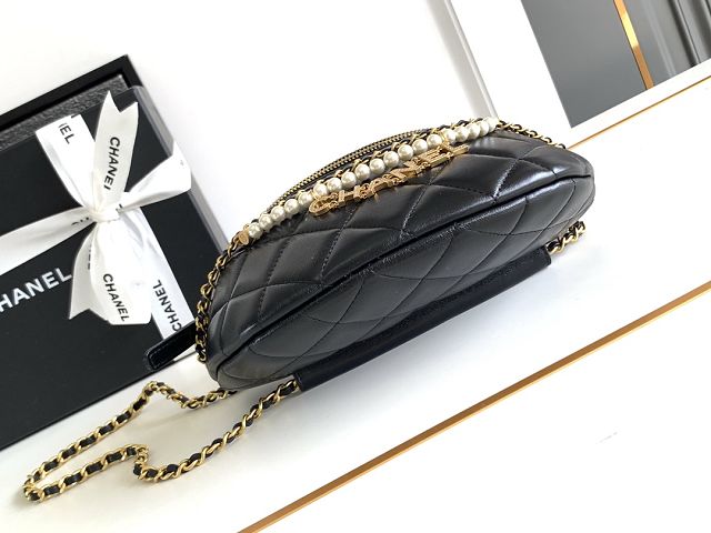 CC original lambskin waist bag AS4991 black