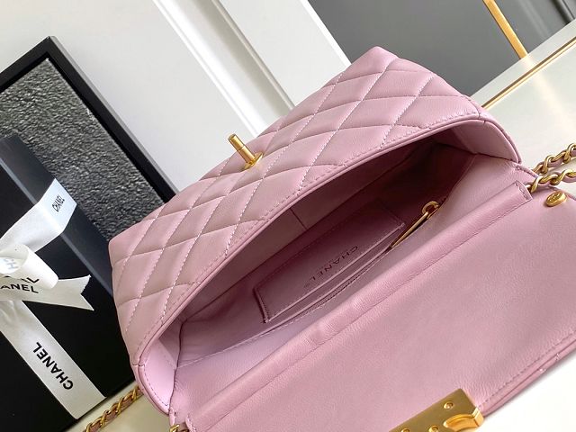 2024 CC original lambskin small flap bag AS4986 pink