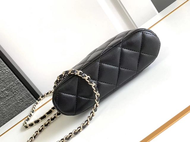 CC original lambskin clutch with chain AP4000 black