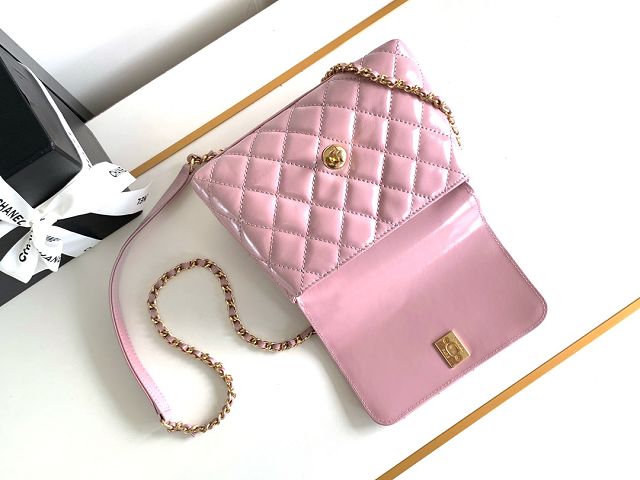 CC original calfskin mini coco handle bag AS2215 pink