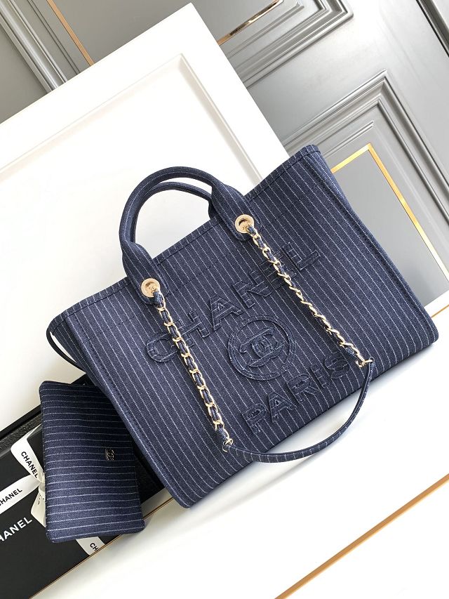 CC original denim large shopping bag A66941 dark blue