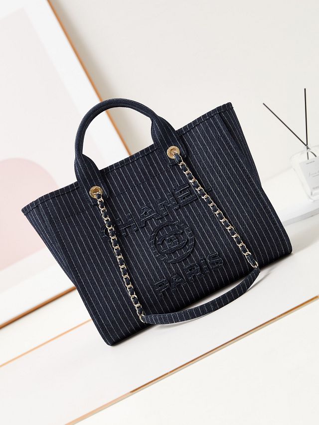 CC original denim small shopping bag AS3351 black