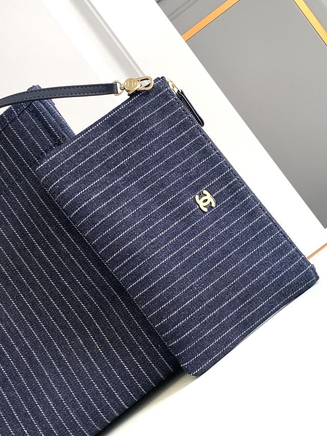 CC original denim small shopping bag AS3351 dark blue